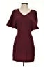 BCBGeneration 100% Polyester Solid Burgundy Casual Dress Size 0 - photo 1