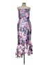 Boston Proper 100% Polyester Floral Purple Cocktail Dress Size 12 - photo 1