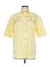 Cache Yellow Short Sleeve Button-Down Shirt Size M - photo 1