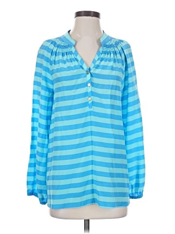 Lilly Pulitzer Long Sleeve Silk Top (view 1)