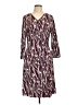 Laundry by Design Print Burgundy Casual Dress Size 12 - photo 1