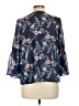 Lily White 100% Polyester Blue 3/4 Sleeve Blouse Size L - photo 2
