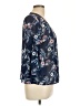 Lily White 100% Polyester Blue 3/4 Sleeve Blouse Size L - photo 4