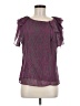 BCBGeneration Purple Short Sleeve Blouse Size M - photo 1