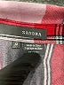 Sandra 100% Rayon Plaid Red Long Sleeve Button-Down Shirt Size M - photo 7