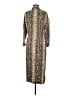 Zara 100% Polyester Animal Print Snake Print Gold Kimono Size M - photo 2