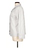 Splendid Stripes Silver Long Sleeve Blouse Size L - photo 5