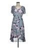 Candie's 100% Polyester Floral Gray Casual Dress Size M - photo 1