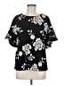 Beige by ECI Black Short Sleeve Blouse Size M - photo 1