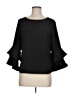 J.Crew 100% Polyester Black 3/4 Sleeve Blouse Size 8 (petite) - photo 1