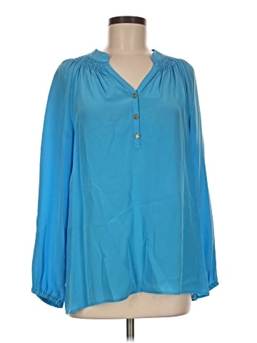Lilly Pulitzer Long Sleeve Silk Top (view 1)