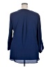 Sami & JO 100% Polyester Blue 3/4 Sleeve Blouse Size 2X - photo 2