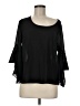 Truth NYC 100% Polyester Black 3/4 Sleeve Top Size M - photo 1