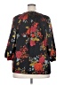 Sara Michelle Floral Black 3/4 Sleeve Blouse Size 2X - photo 2