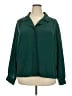 Notations 100% Polyester Green Long Sleeve Blouse Size 18W - photo 1
