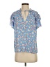 Caballero 100% Viscose Blue Short Sleeve Blouse Size S - photo 1