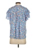 Caballero 100% Viscose Blue Short Sleeve Blouse Size S - photo 2