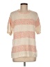 Peace Love World Stripes Pink Tan Pullover Sweater Size M - photo 1