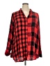 Cato Plaid Red Long Sleeve Button-Down Shirt Size 22 - 24 - photo 1