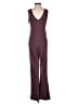 Say What? Stripes Burgundy Jumpsuit Size S - photo 2