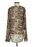 Etcetera 100% Polyester Animal Print Brown Long Sleeve Blouse Size 0 - photo 2