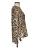 Etcetera 100% Polyester Animal Print Brown Long Sleeve Blouse Size 0 - photo 4