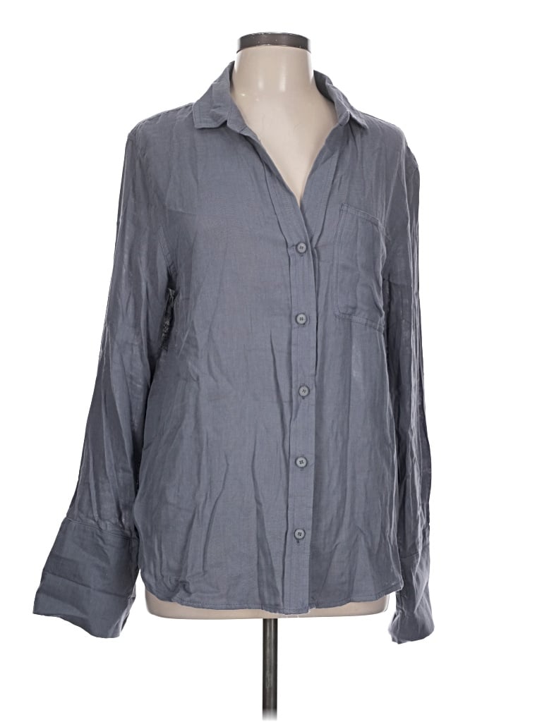 Pre-owned Stoosh Long Sleeve Button Down Shirt In Gray