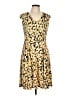 North Style Print Yellow Casual Dress Size 10 - photo 1