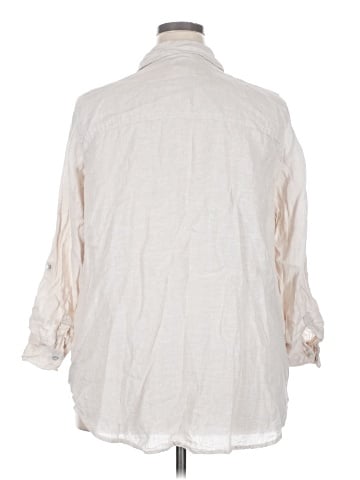 Sigrid Olsen 3/4 Sleeve Button-Down Shirt (view 2)