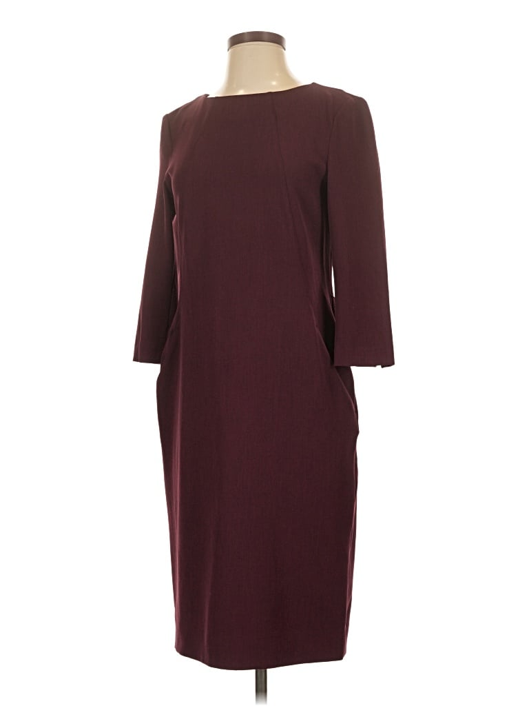 Pre-owned Mm. Lafleur Casual Dress In Burgundy