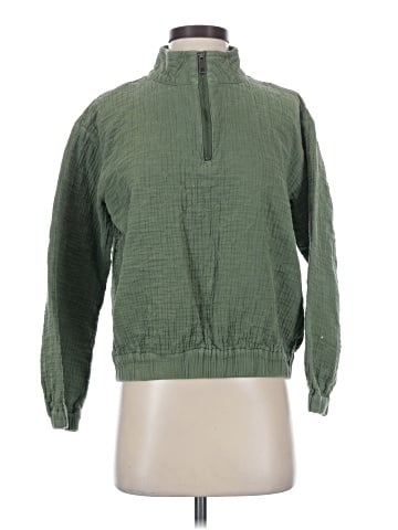 Madewell Diamond Jacquard Half-Zip Pullover Top (view 1)