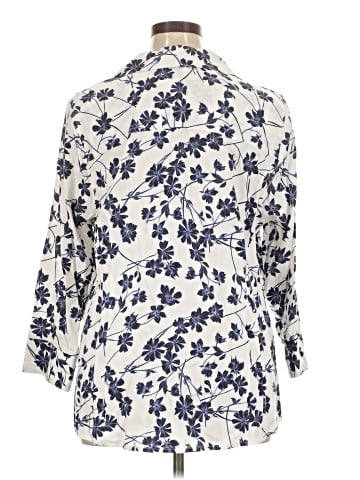 Foxcroft 3/4 Sleeve Button-Down Shirt (view 2)