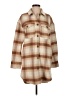 BP. Tan 3/4 Sleeve Button-Down Shirt Size S - photo 1