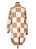 Blu Pepper Checkered-gingham Tan Poncho Size S - photo 1