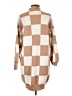 Blu Pepper Checkered-gingham Tan Poncho Size S - photo 2