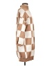Blu Pepper Checkered-gingham Tan Poncho Size S - photo 4