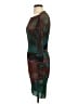 Arthur 100% Polyester Graphic Green Cocktail Dress Size 2 - photo 5