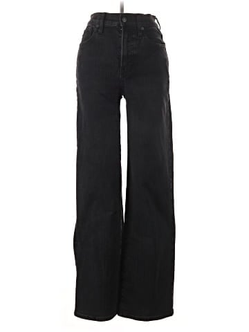 Madewell The Perfect Vintage Wide-Leg Jean in Black Rinse Wash (view 1)