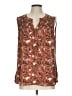 Daniel Rainn 100% Polyester Brown Sleeveless Blouse Size L - photo 1