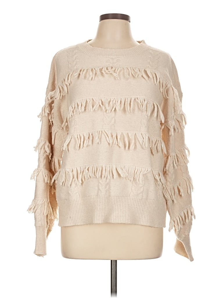 Pre-owned Hem & Thread Pullover Sweater In Tan