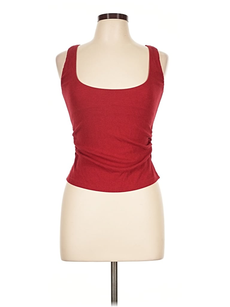 Pre-owned Ogl Tank Top Red Strapless Neckline Tops