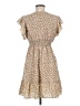 Shein 100% Polyester Polka Dots Tan Casual Dress Size 6 - photo 2