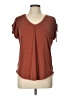 Green Envelope Brown Short Sleeve Top Size L - photo 1