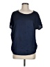 MNG Blue Short Sleeve Blouse Size M - photo 1