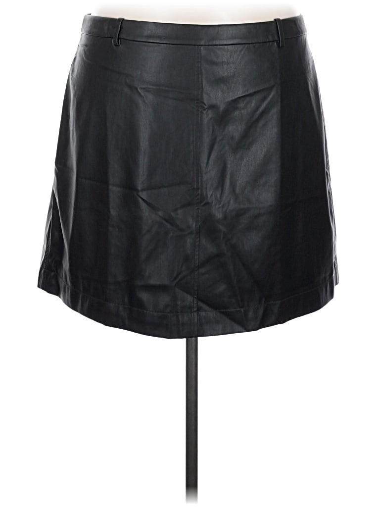 Jcrew Faux Leather Skirt In Black