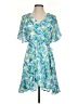 Heyson 100% Polyester Tropical Blue Casual Dress Size S - photo 1