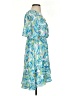 Heyson 100% Polyester Tropical Blue Casual Dress Size S - photo 4