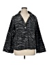 Susan Graver 100% Polyester Animal Print Gray Blazer Size 1X - photo 1