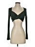 Elodie Green Long Sleeve Top Size S - photo 1