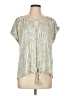 Absolutely Famous Green Short Sleeve Blouse Size L - photo 1